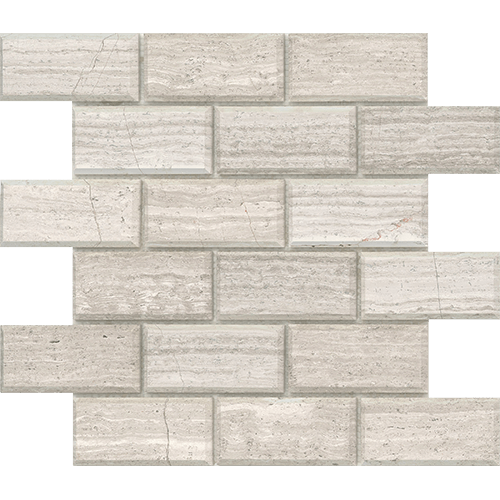 Metro Cream 2" x 4" Bevel Mosaic 12" x 12" Tile