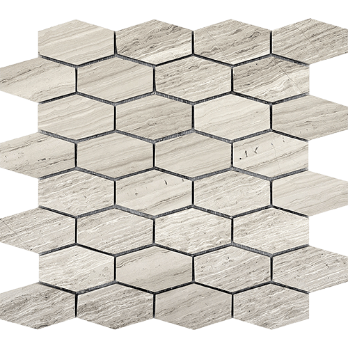 Metro Cream Hex Wide Mosaic 12" x 12" Tile