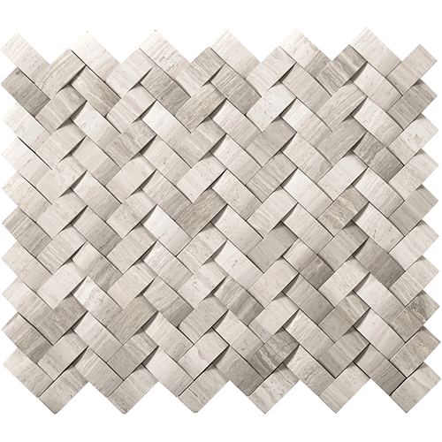 Metro Cream Twine Mosaic 11" x 13" Tile