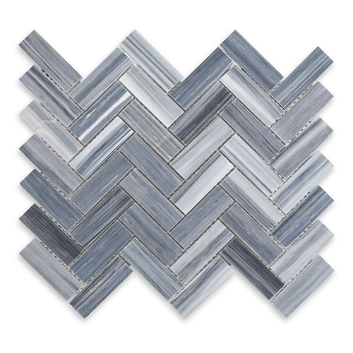 Bardiglio Veincut - Herringbone 1" x 3"