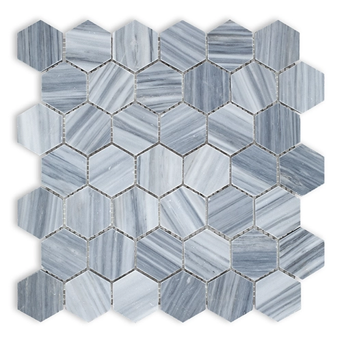 Bardiglio Veincut - Hexagon 2" Polished