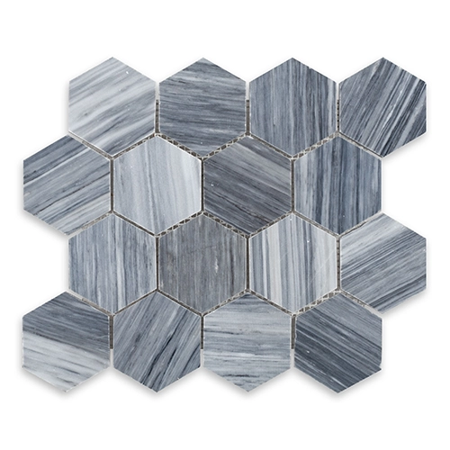 Bardiglio Veincut - Hexagon 3" Polished