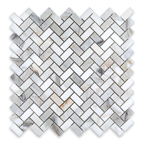 Calacatta Gold - Herringbone 5/8"x1-1/4" Polished