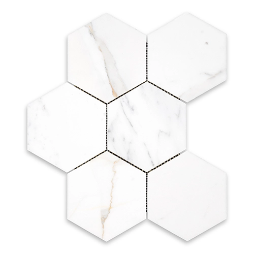 Calacatta Gold - Hexagon 5" Honed