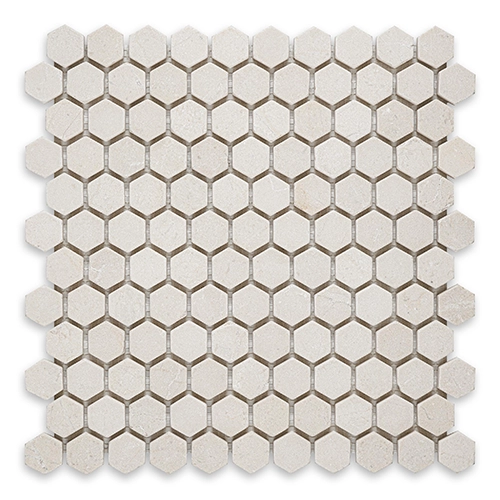Crema Marfil - Hexagon 1" Tumbled