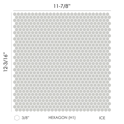 Hexagon (H1 - 3/8") Single Color