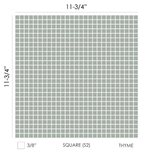 Square (S2 - 3/8") Single Color