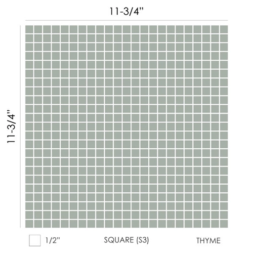 Square (S3 - 1/2") Single Color