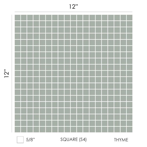 Square (S4 - 1/2") Single Color