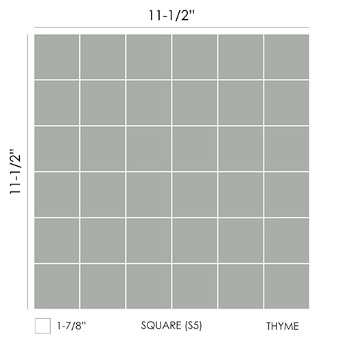 Square (S5 - 1-7/8") Single Color