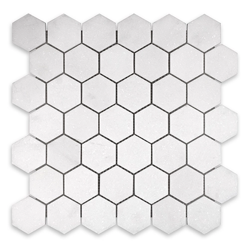 Thassos White - Hexagon 2" Polished
