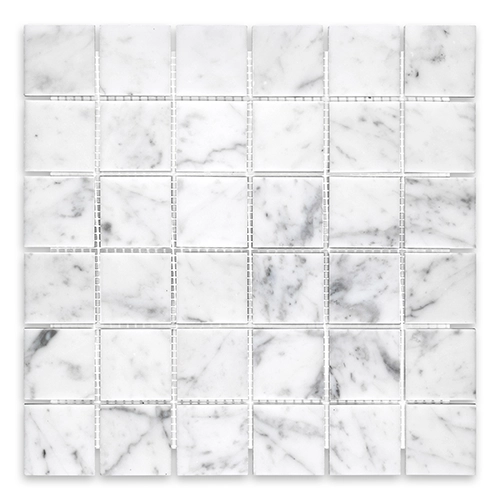 White Carrara - Square 2" Honed