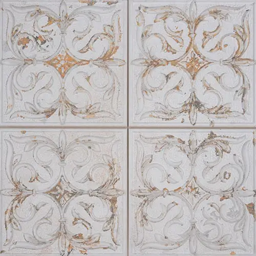 Antigua Lis White 13" x 13"
