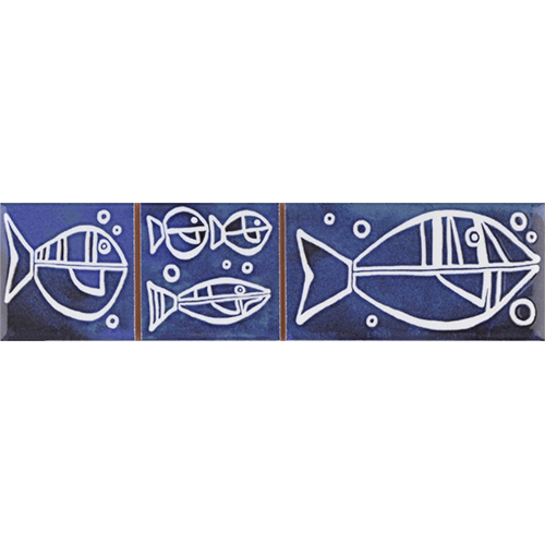 Captain Aquatico Deep Blue 2" x 7-7/8" Ceramic Trim