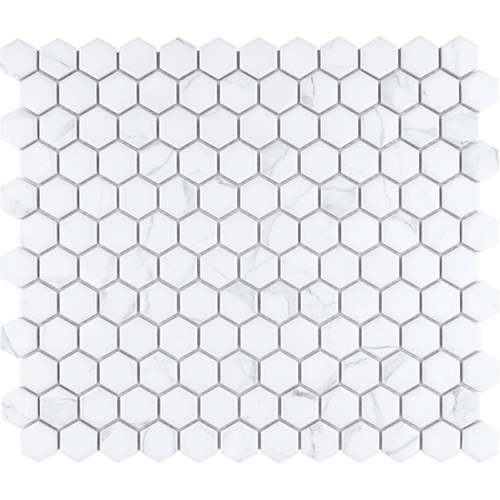 Carrione Hex 1" Matte Carrara 10-1/4" x 11-7/8" Porcelain Tile
