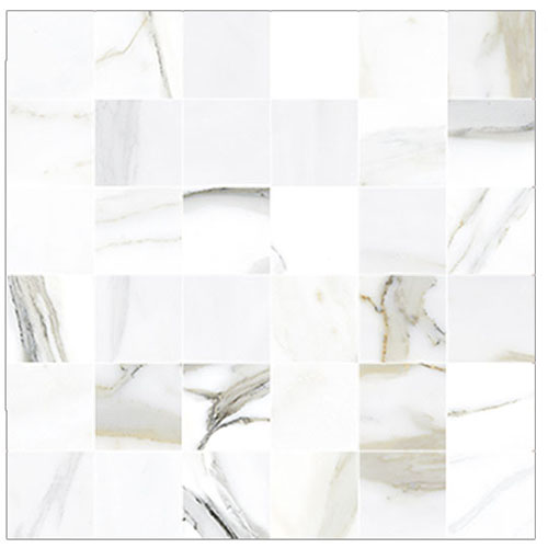 Porcelain Mosaic tile in Emporio Calacatta 2x2 Mosaic