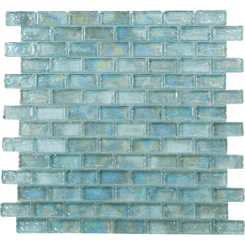 Malibu Turquoise Brick 12" x 12" Mosaic Tile