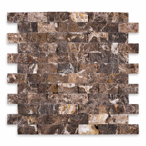 Emperador Dark - Brick 1" x 2" Splitface