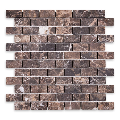 Emperador Dark - Brick 1" x 2" Tumbled