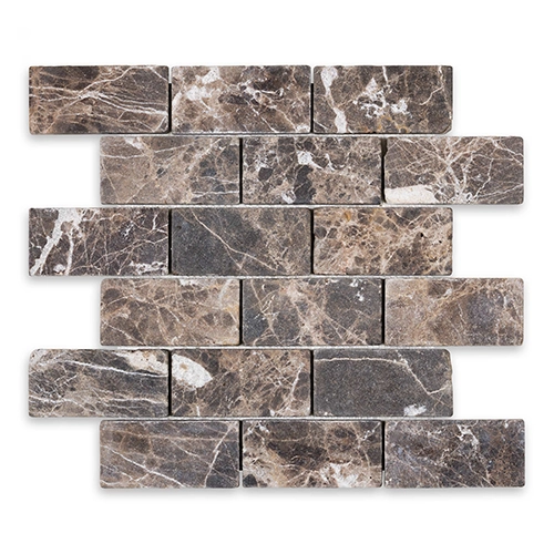 Emperador Dark - Brick 2" x 4" Tumbled