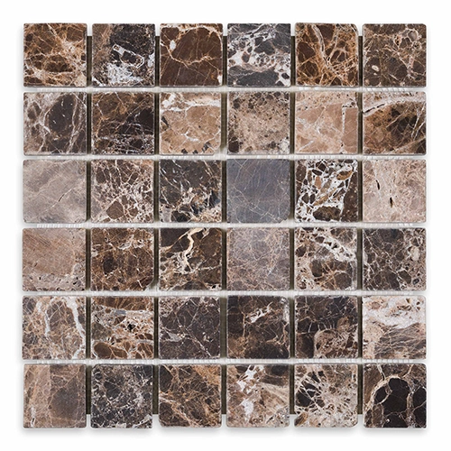 Emperador Dark - Square 2" Tumbled