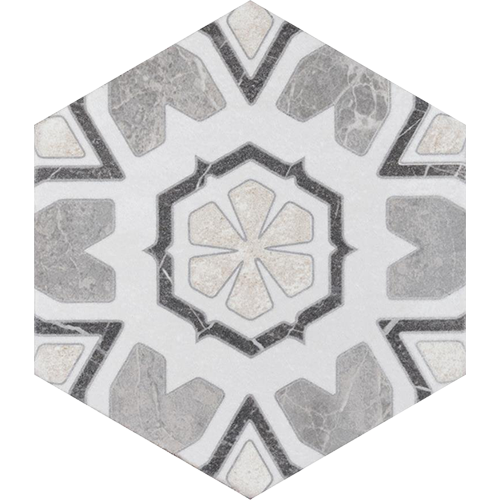 Mazzo Hex Deco Chroma 8-1/2" x 9-3/4" Porcelain F/W Tile