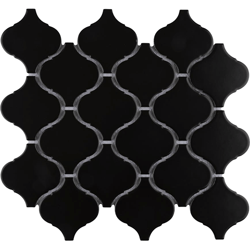 Metro Lantern Matte Black Porcelain Mosaic Tile