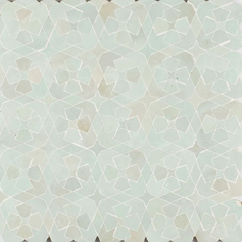Zellige Mosaic Bouskoura Green Tea Mosaic Tile