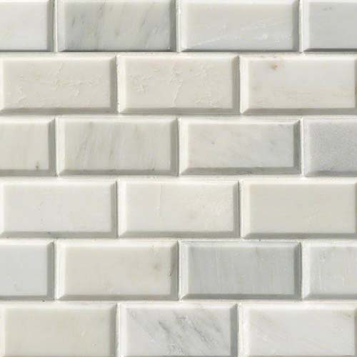 Marble Mosaic tile in Greecian White 2x4 Mosaic