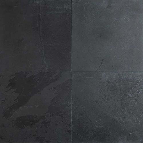 Slate tile in Montauk Black 12x12 Gauged