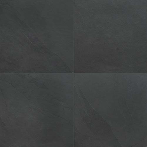 Slate tile in Montauk Black 12x12 Honed