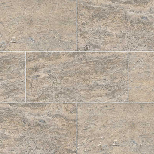 Travertine tile in Silver Vein Cut 12x24