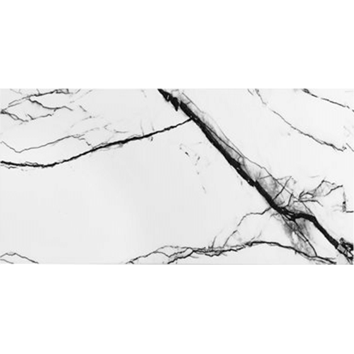 Black + White Breach 12" x 24" Polished Porcelain Tile