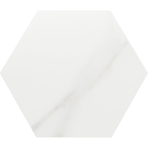 Ducale Statuario 6” Hexagon Matte Ceramic Tile