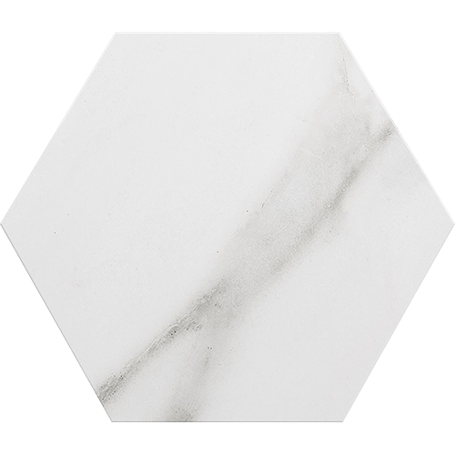 Ducale Statuario 6” Hexagon Polished Ceramic Tile