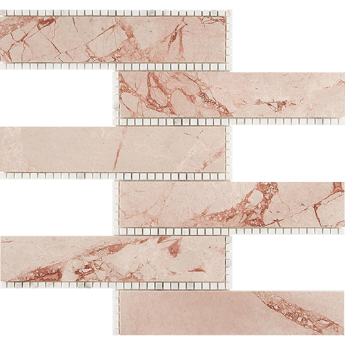 The New Palm Beach by Krista Watterworth Brick Pink Marble Tile