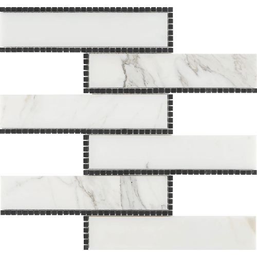 The New Palm Beach by Krista Watterworth Brick White Marble Tile