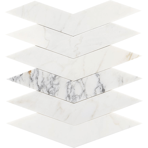 The New Palm Beach by Krista Watterworth Floral White Marble Tile