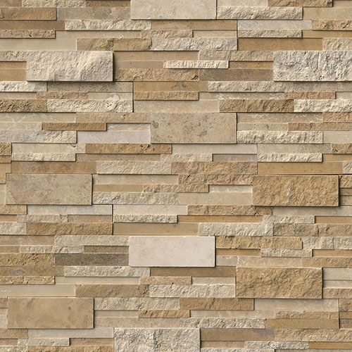 Travertine tile in Casa Blend 3D Multi Finish 6x24 Panel