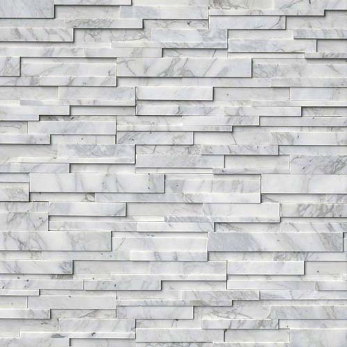 Marble tile in Calacatta Cressa 3D 6x24 Panel