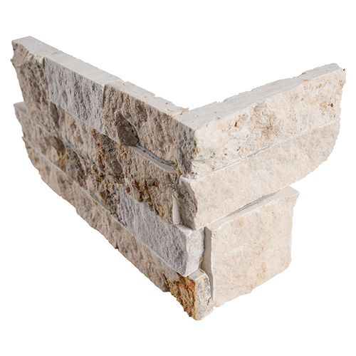 Travertine tile in Philadelphia Ledger Corner