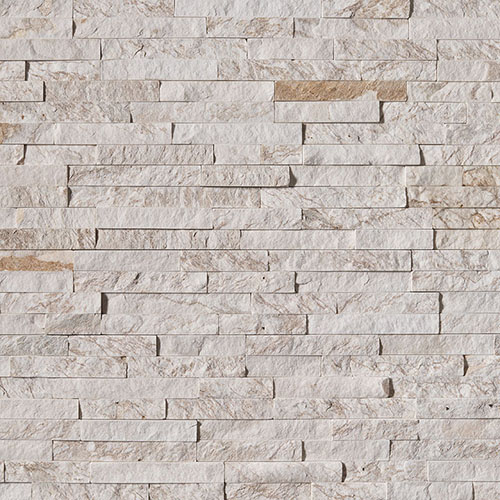 Quartzite tile in Royal White Splitface 6x24 Panel