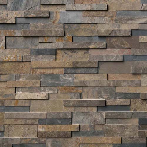 Slate tile in Rustic Gold 6x24 Panel