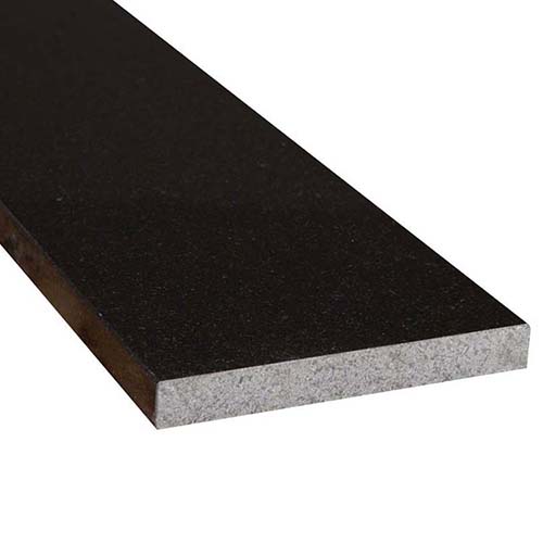 Granite tile in Premium Black 6x72 Sill