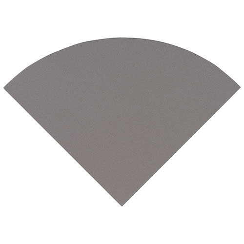 Engineered Marble tile in Engineered Gray Marble 18" Radius Seat