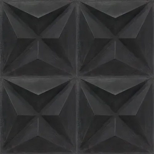 3D Estrella 10" x 10" Black Cement Tile