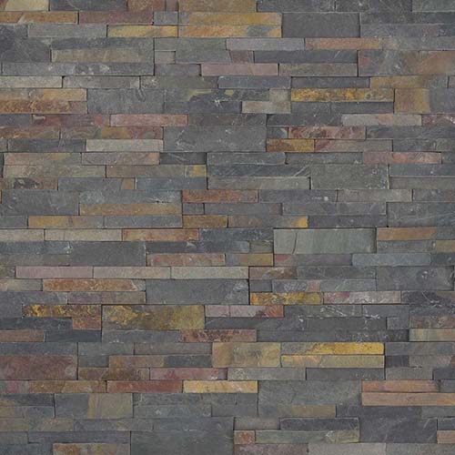 Slate tile in Sedona Multi 6x24 Panel