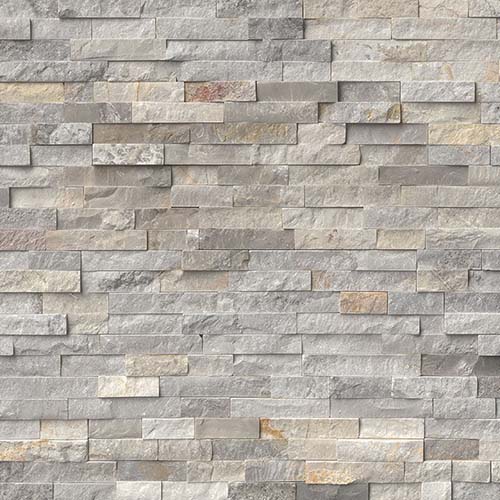 Quartzite tile in Sunset Silver 6x24 Panel