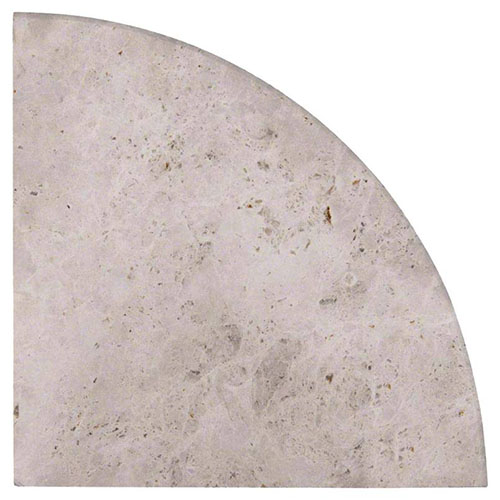 Marble tile in Tundra Gray 9" Radius Corner Shelf