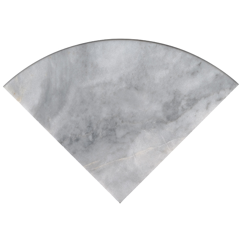 Marble tile in Turkish Carrara 9" Radius Corner Shelf Polished